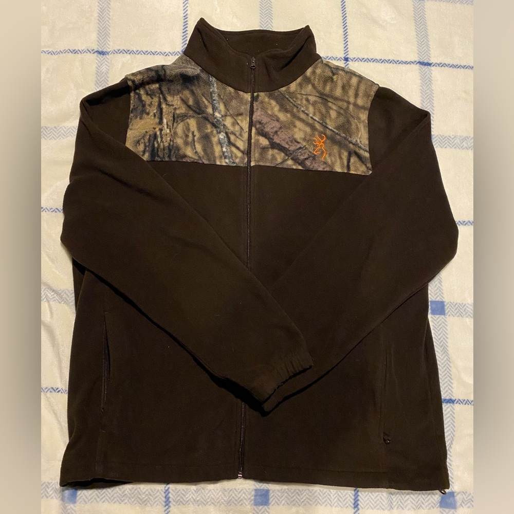 men’s browning fleece turtle neck zip up